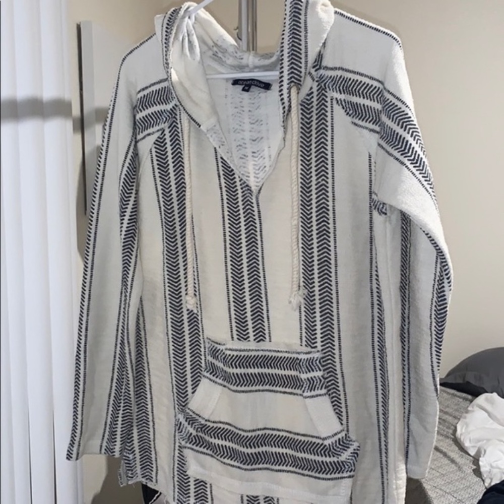 Ocean drive striped hoodie